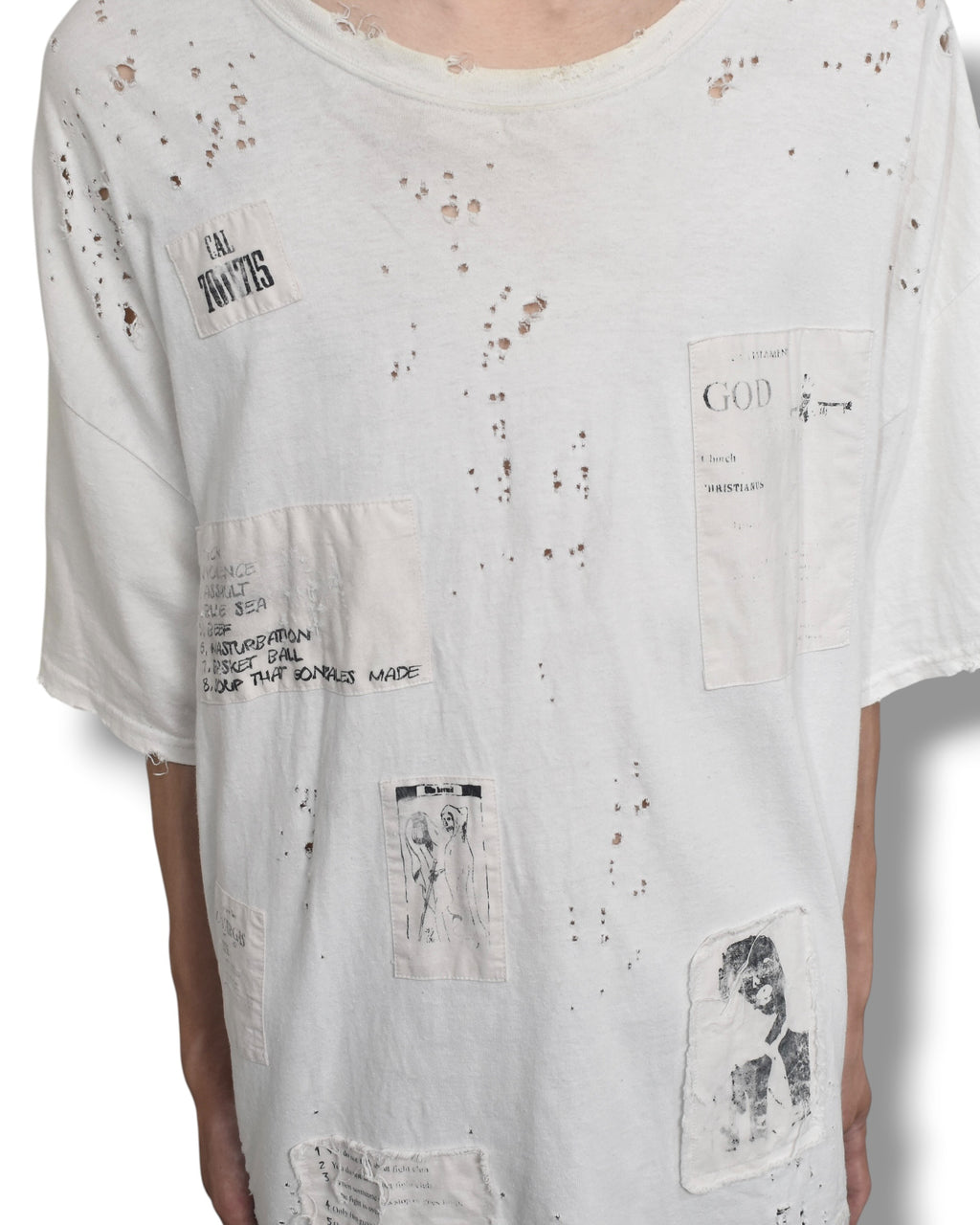 ZACVARGAS damage T-shirt
