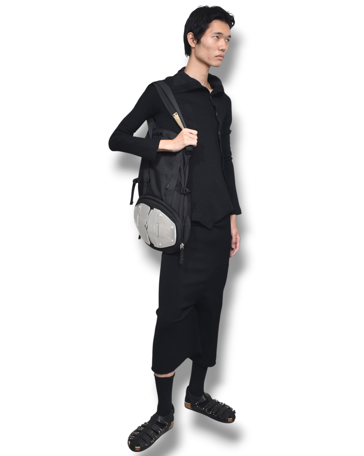 02aw COMME DES GARCONS asymmetry sarouel pants
