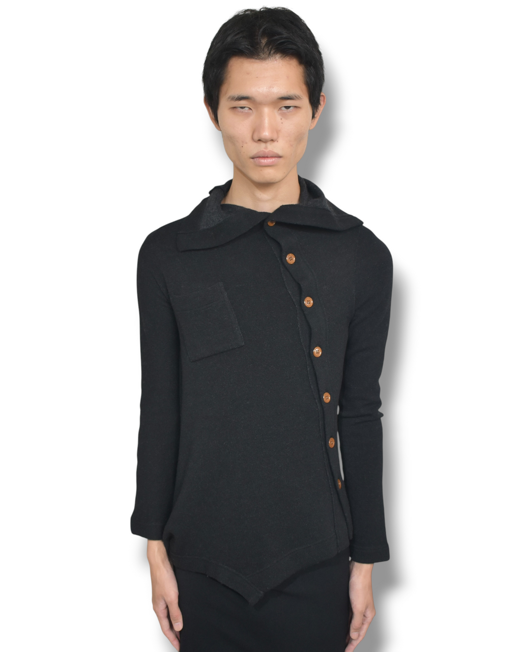 Y's asymmetry knit shirt