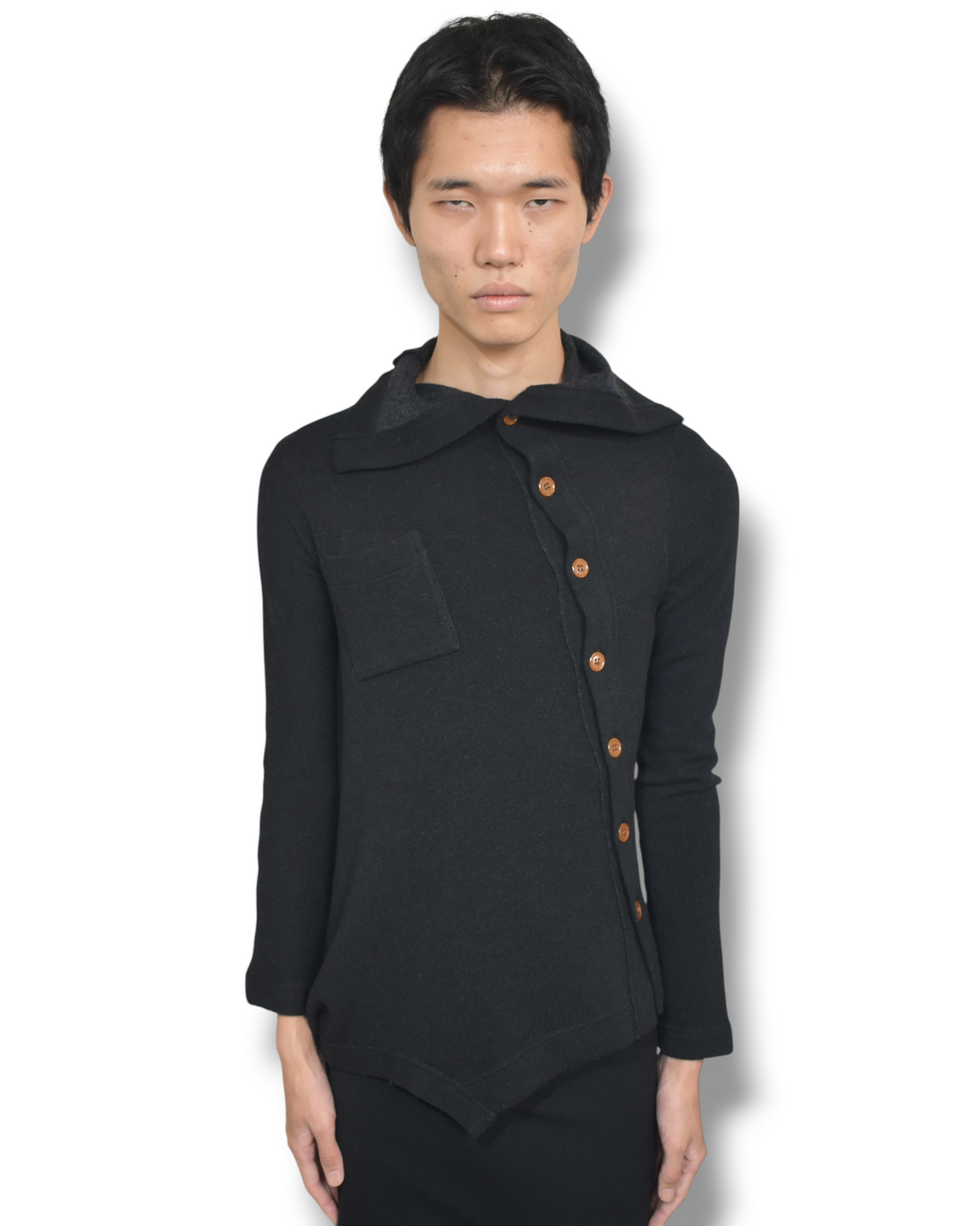 Y's asymmetry knit shirt