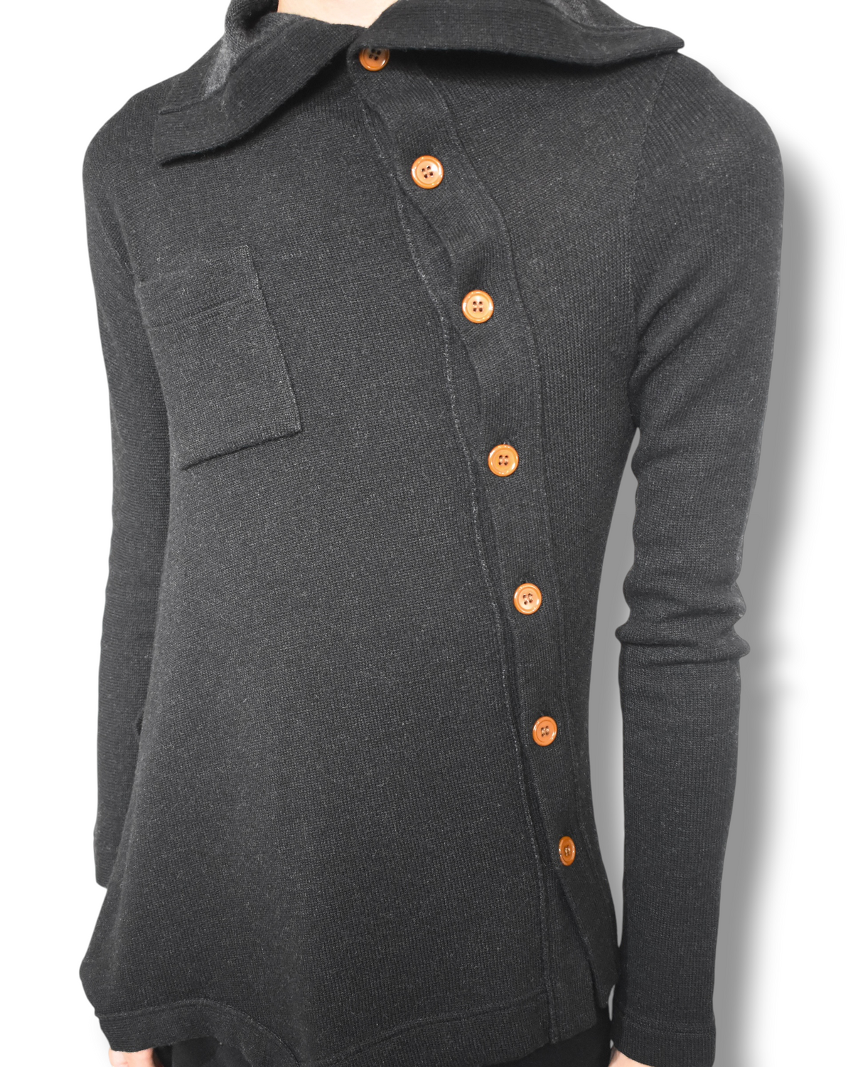 Y's asymmetry knit shirt