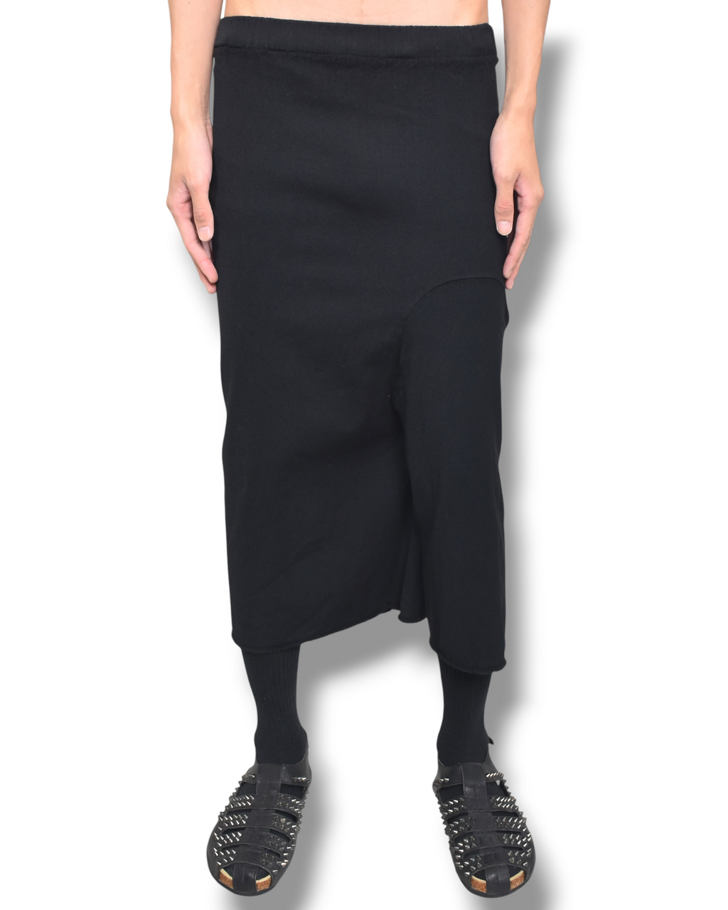 02aw COMME DES GARCONS asymmetry sarouel pants