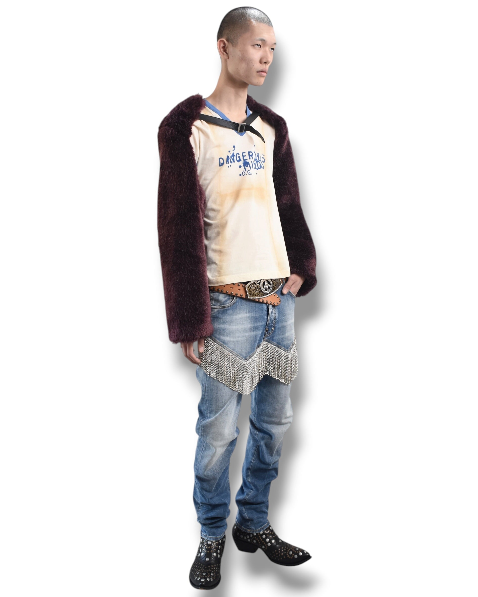 DSQUARED2 rhinestone docking denim pants