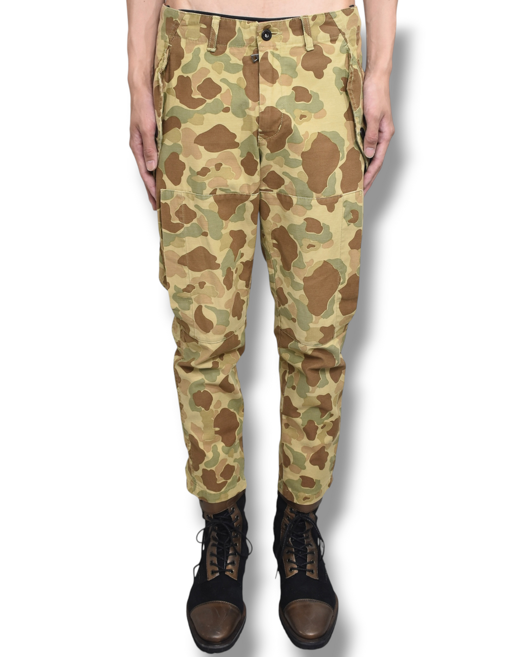GRIFFIN arch-back denim pants