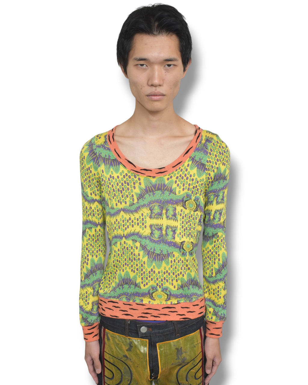 04aw BERNHARD WILLHELM dinosaur long sleeve top