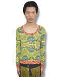 04aw BERNHARD WILLHELM dinosaur long sleeve top