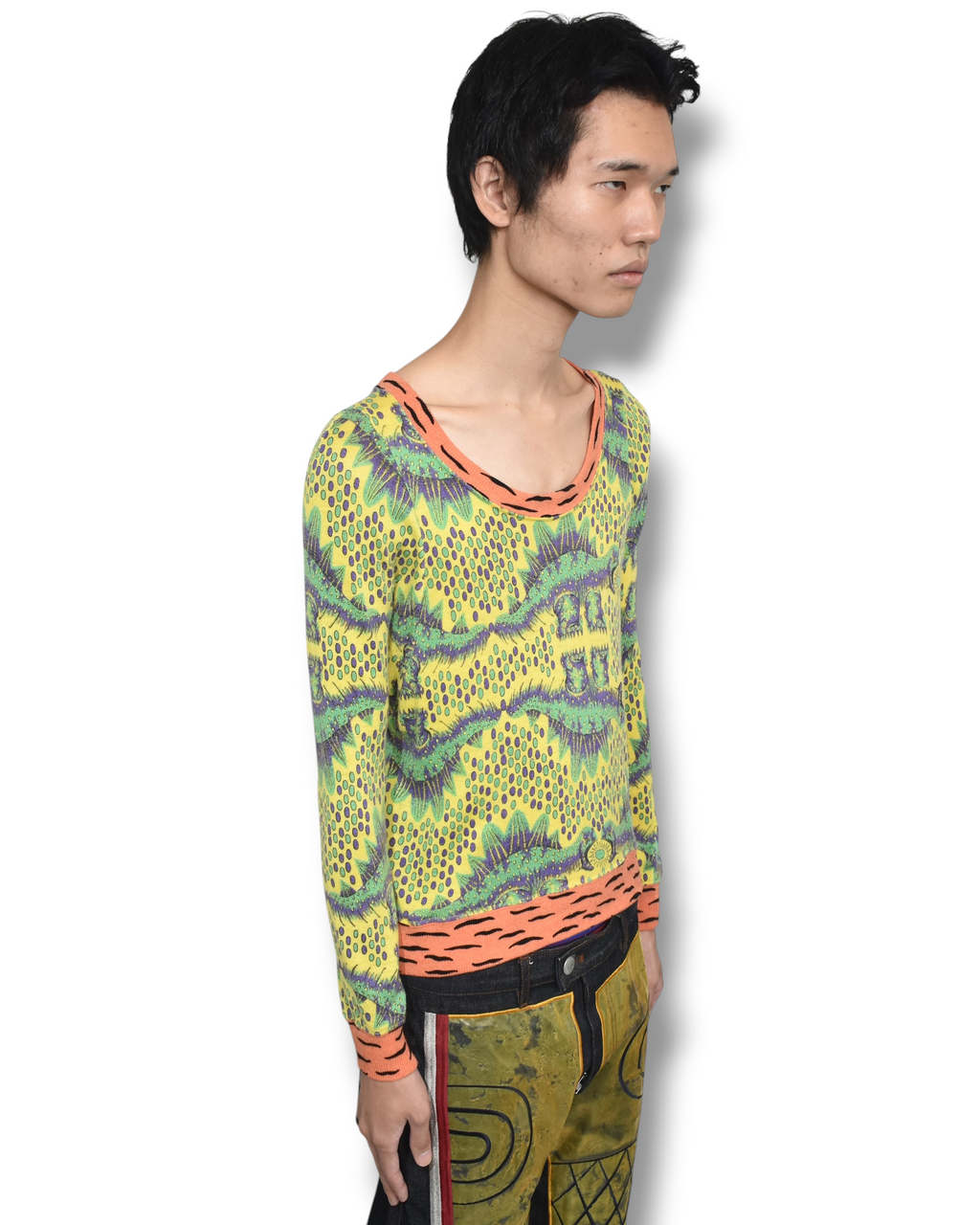 04aw BERNHARD WILLHELM dinosaur long sleeve top