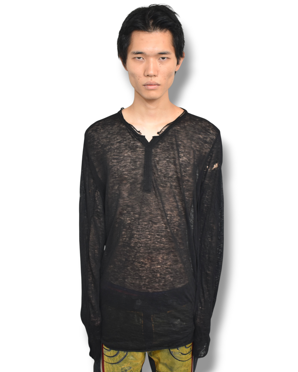 YASUYUKI ISHII distressed knit shirt