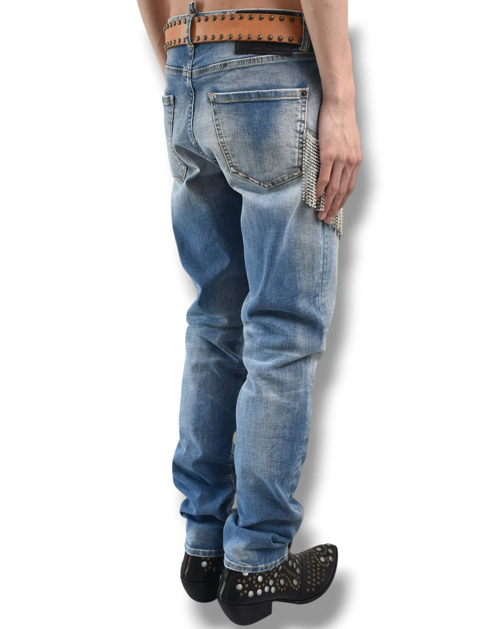 DSQUARED2 rhinestone docking denim pants