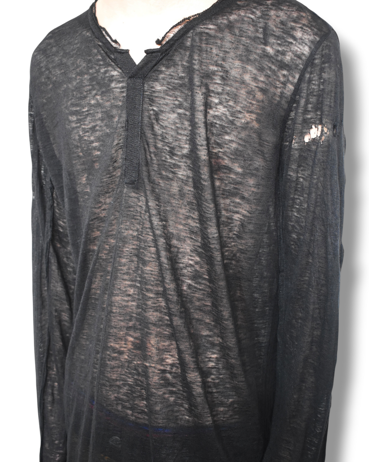 YASUYUKI ISHII distressed knit shirt
