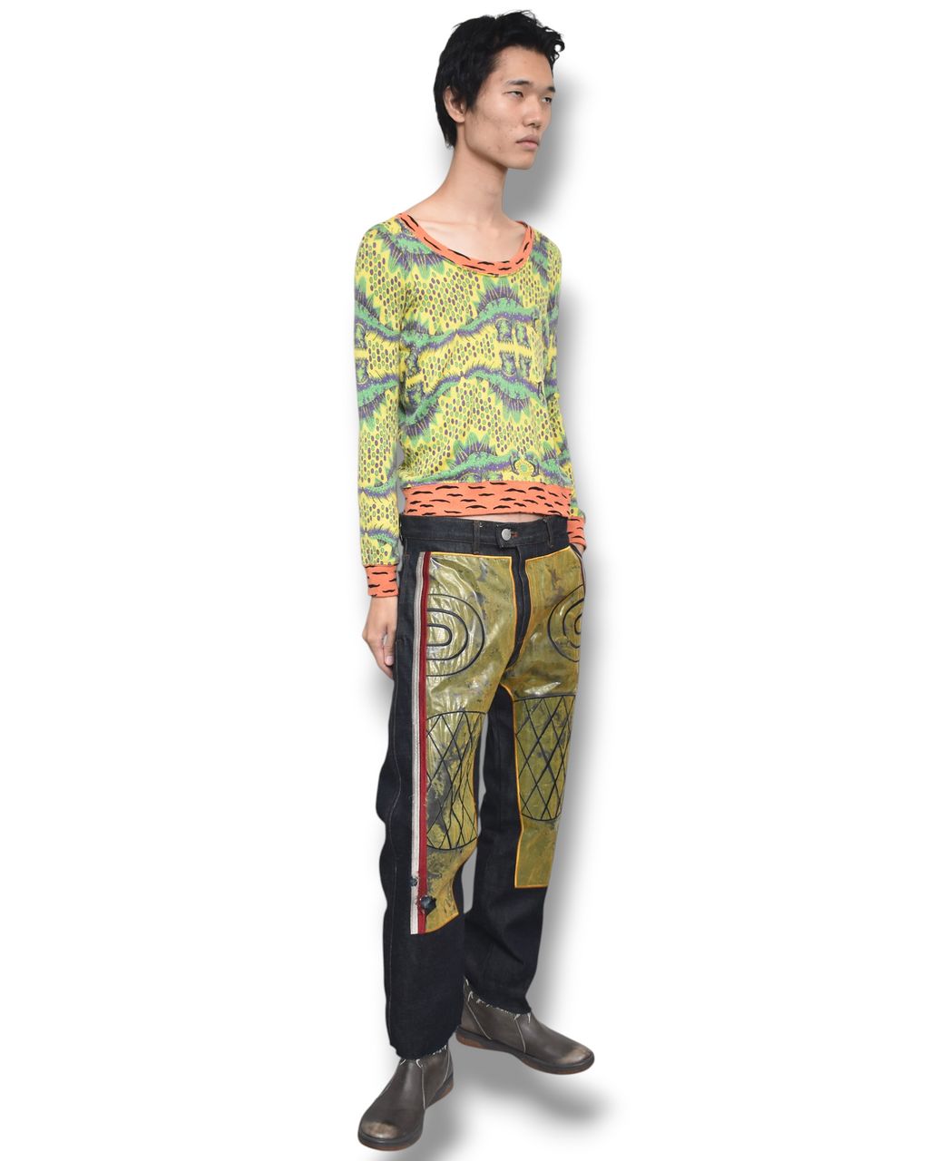 04aw BERNHARD WILLHELM dinosaur long sleeve top
