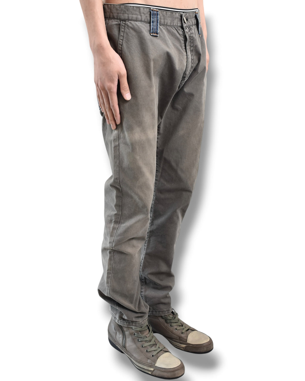 YUJI YAMADA faded denim pants