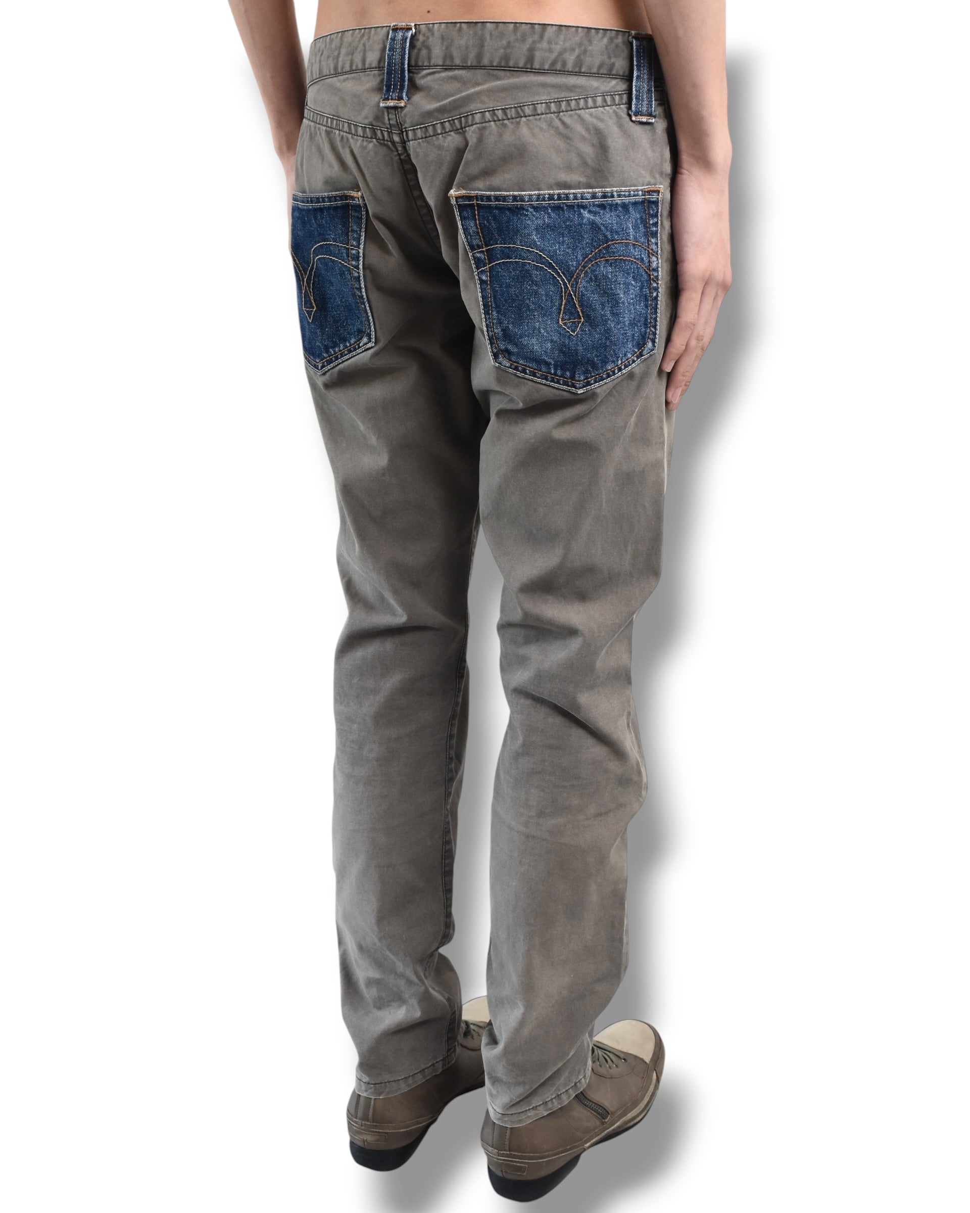 YUJI YAMADA faded denim pants