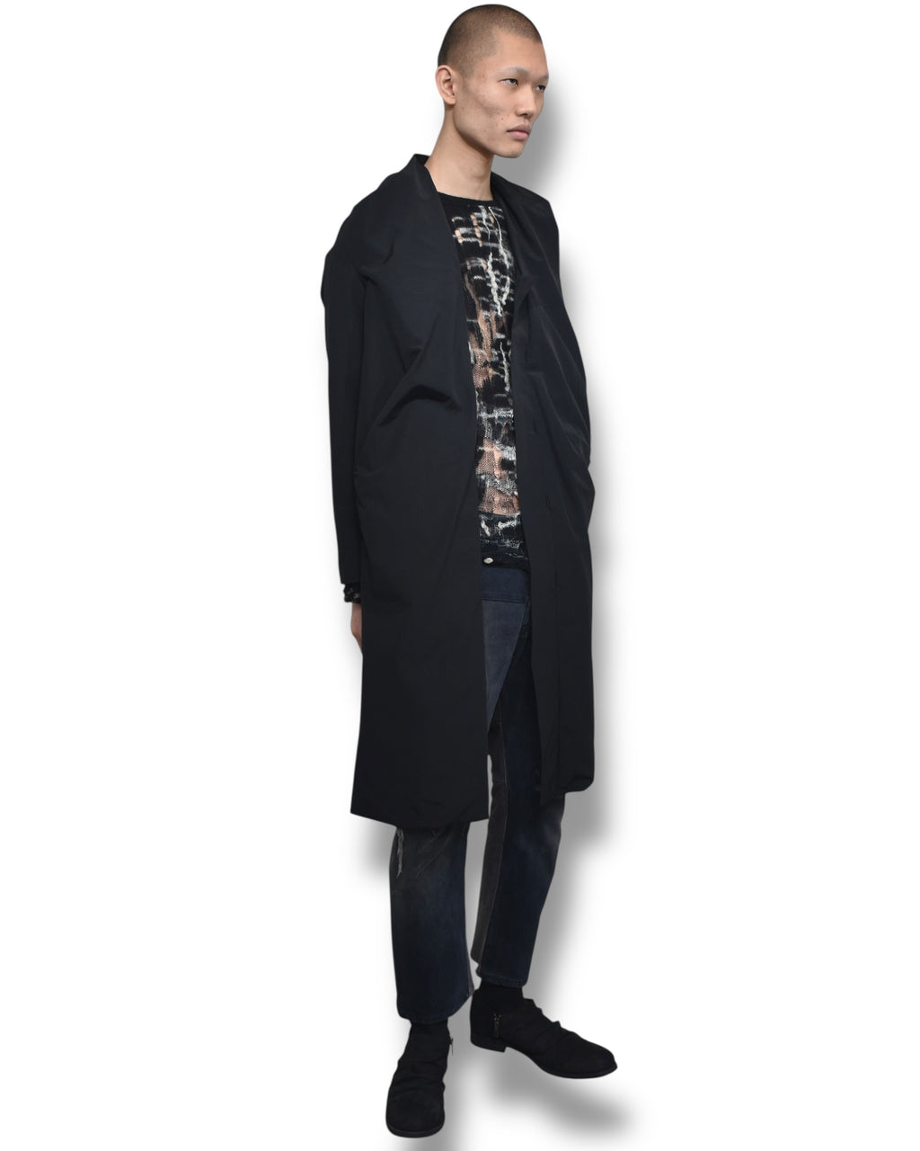 BERNHARD WILLHELM no-collar coat