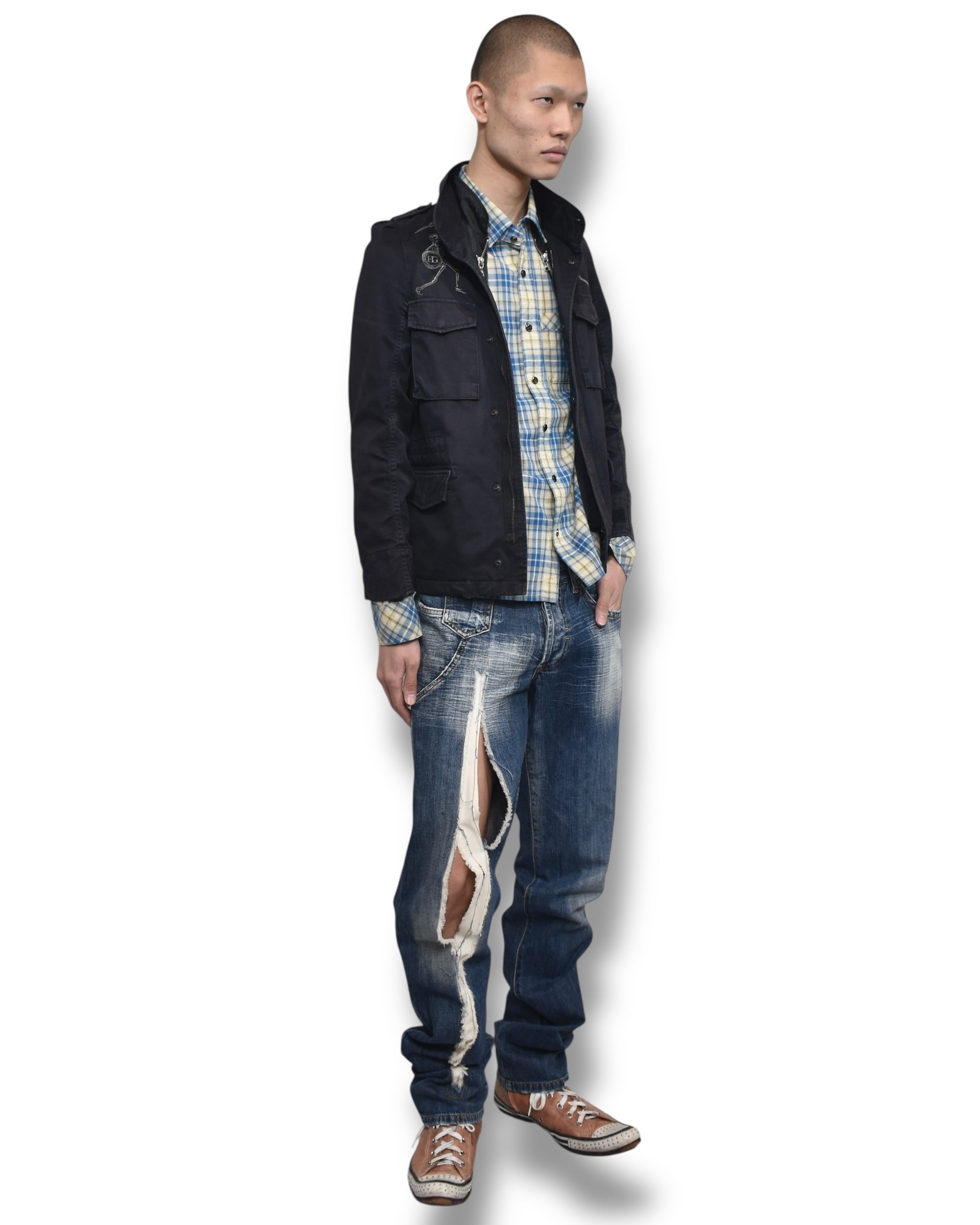 HYSTERIC GLAMOUR skull graphic military blouson