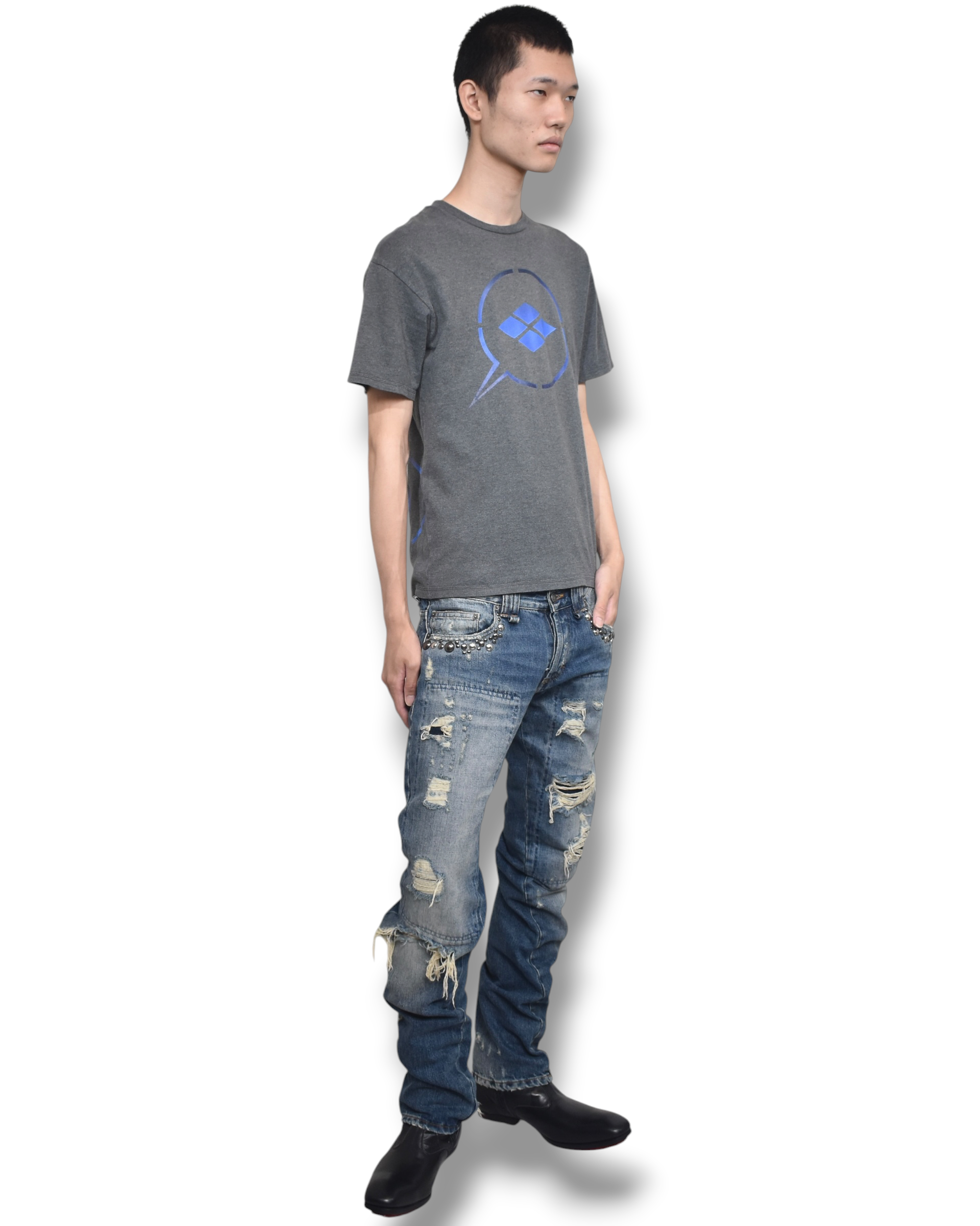 GALLIANO bijou docking denim pants