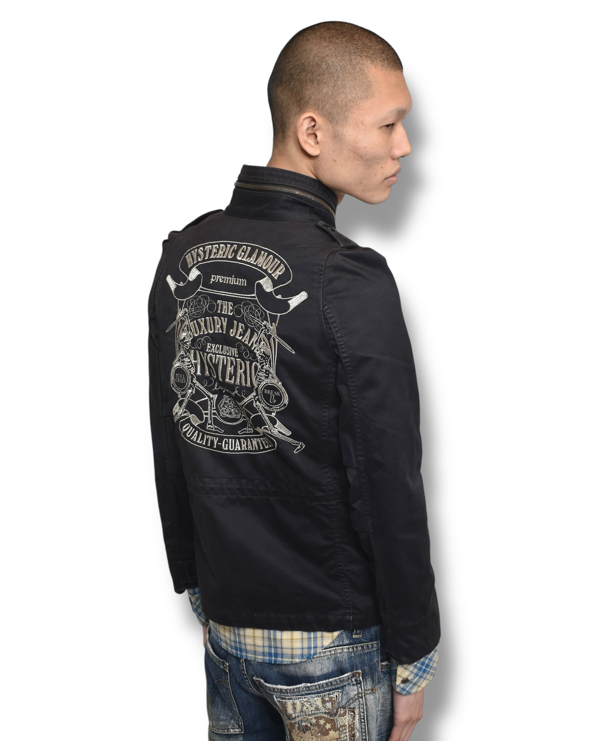 HYSTERIC GLAMOUR skull graphic military blouson
