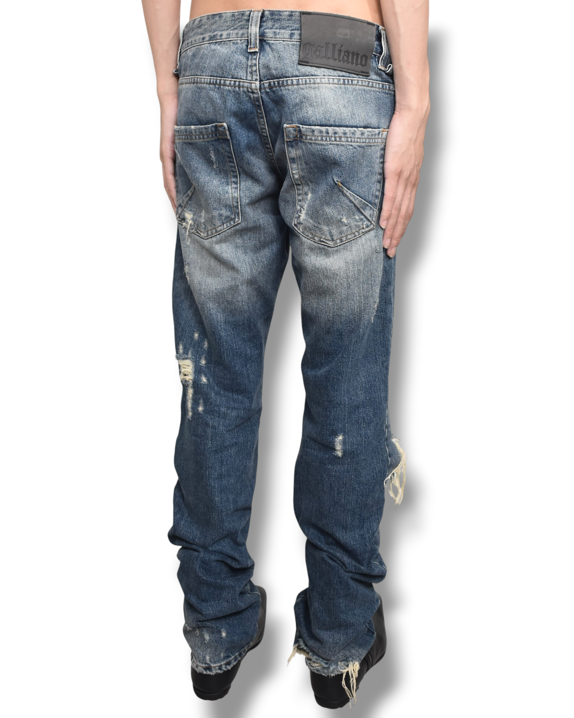GALLIANO bijou docking denim pants