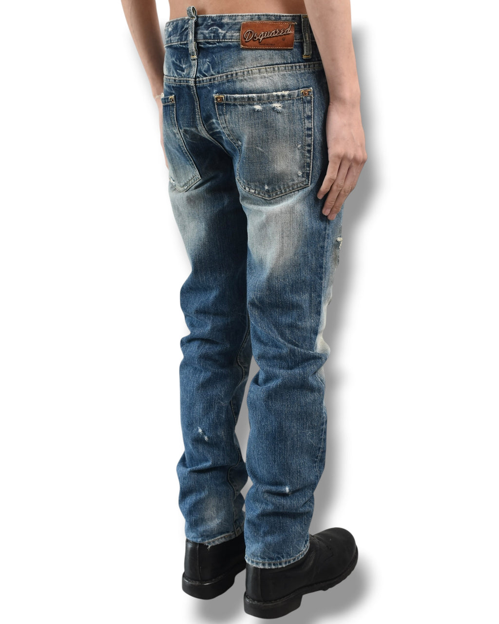 DSQUARED2 faded damage denim pants