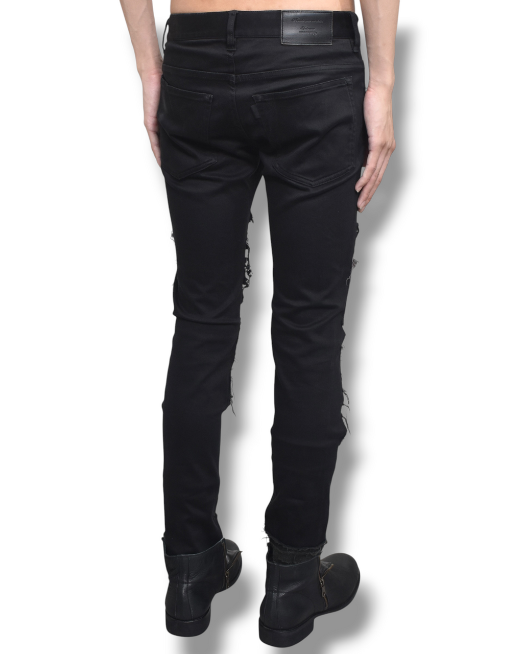 UNDERCOVER crashed skinny denim pants