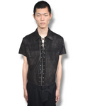 YOSHIYUKI KONISHI lace-up short sleeve shirt