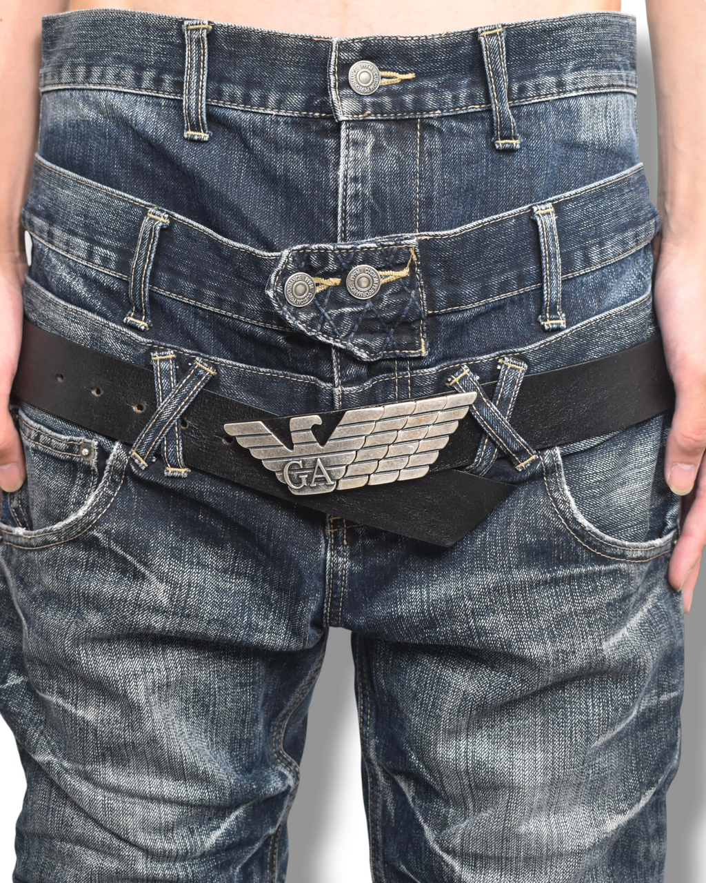 EMPORIO ARMANI emblem belt