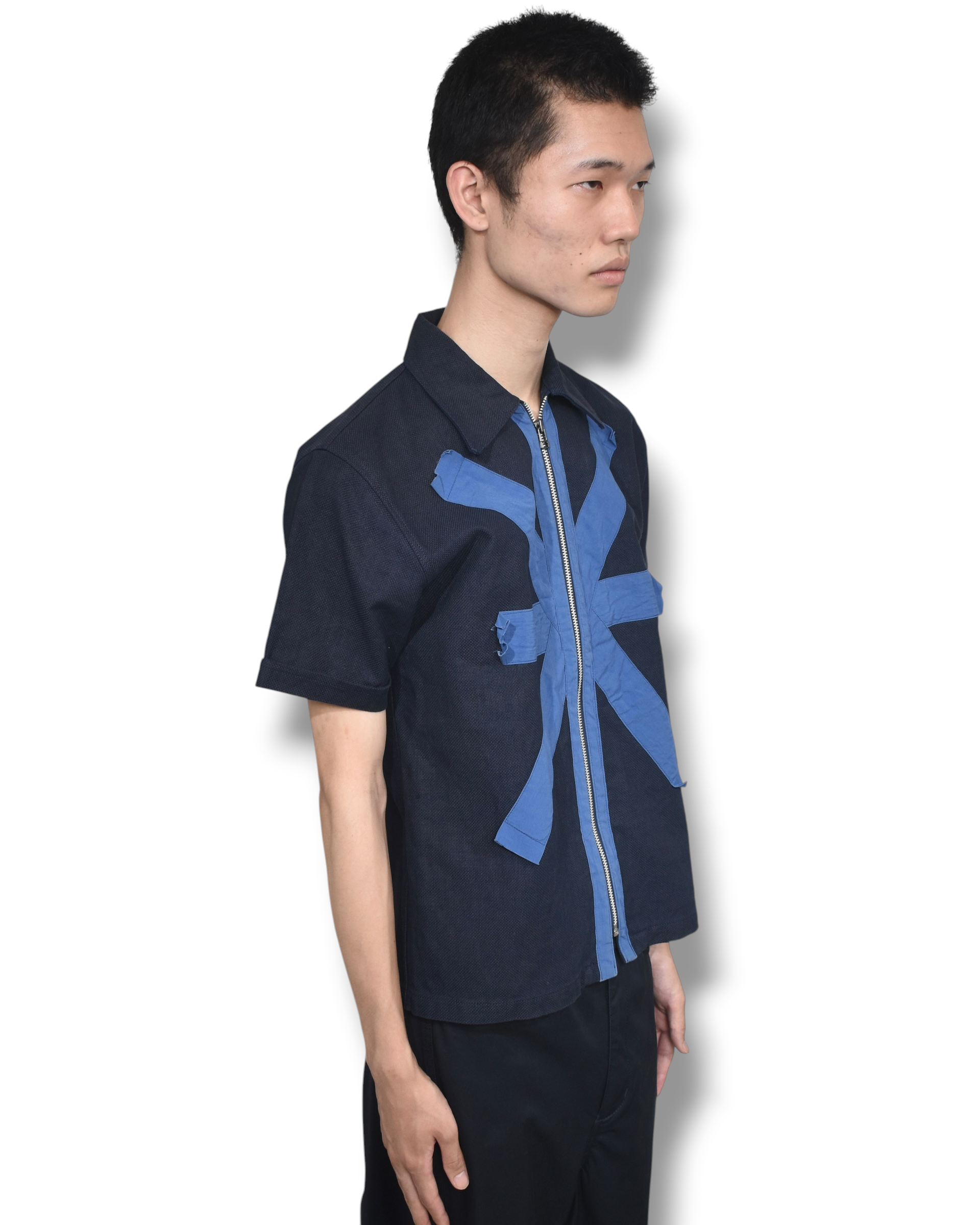 YASUYUKI ISHII zip up short sleeve shirt