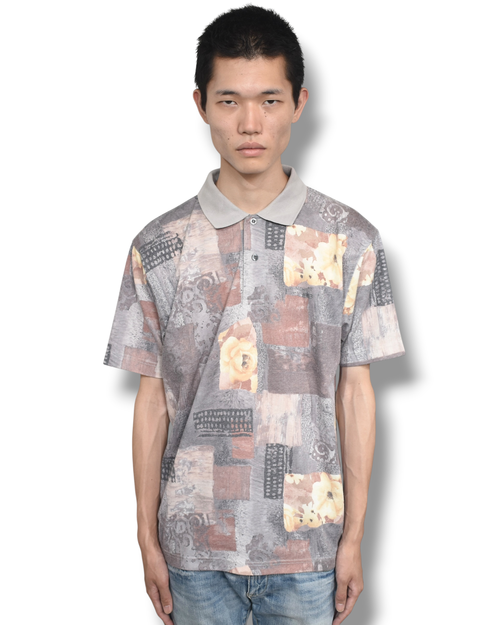 BALENCIAGA flower polo shirt