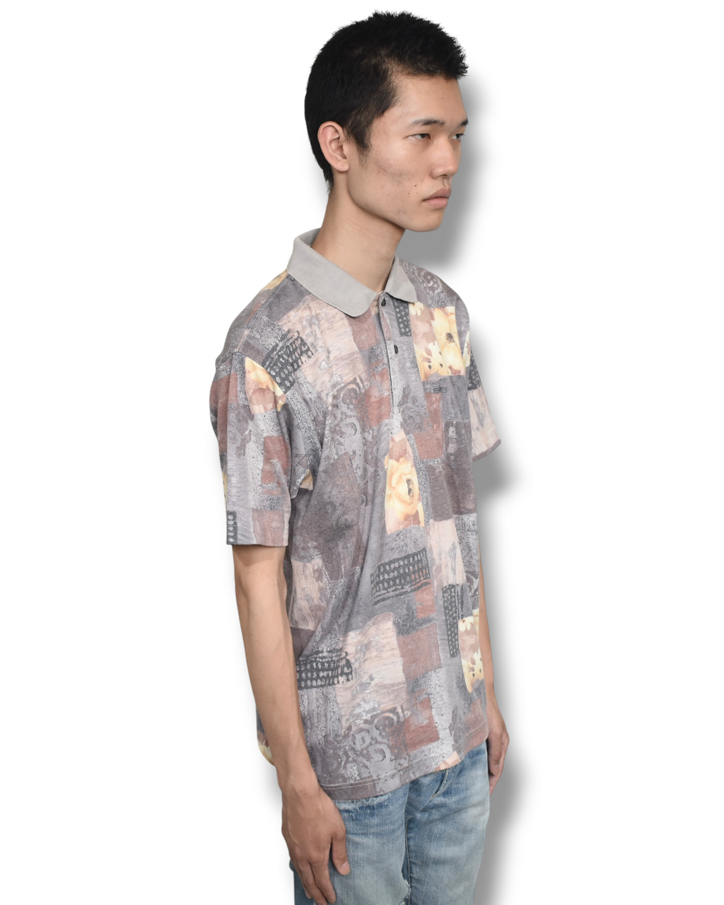BALENCIAGA flower polo shirt