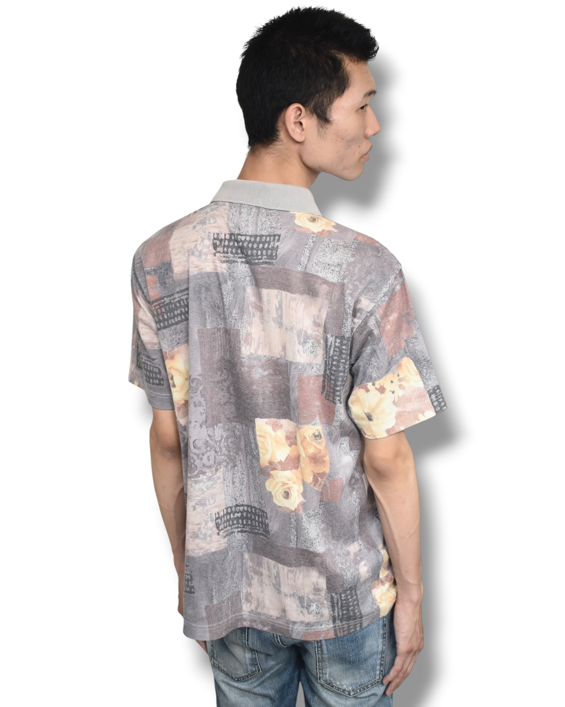 BALENCIAGA flower polo shirt