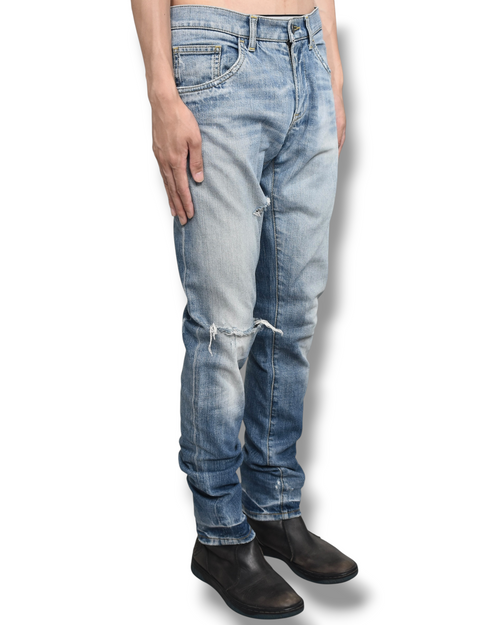 DOLCE&GABBANA faded denim pants