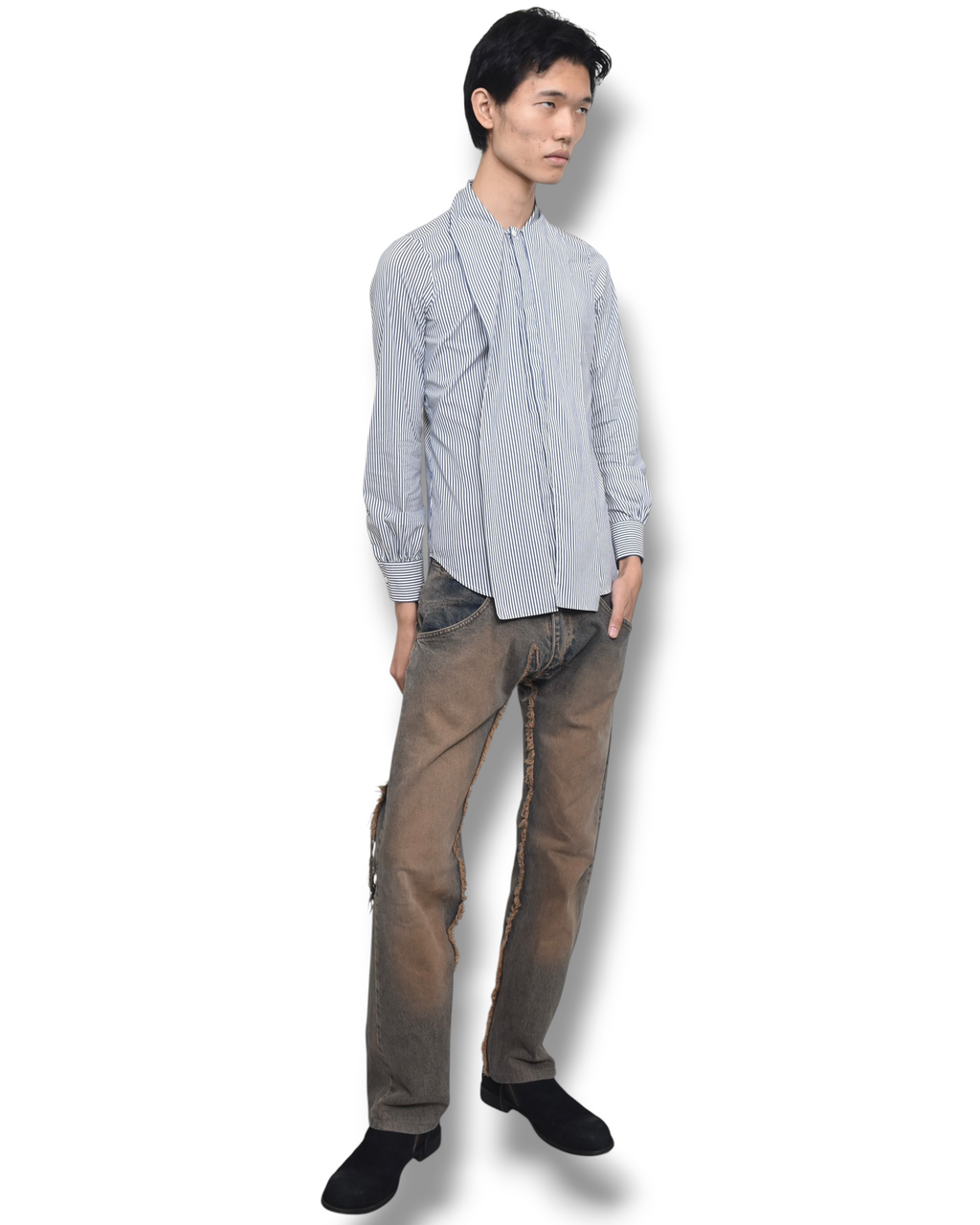 DSQUARED2 long collar stripe shirt