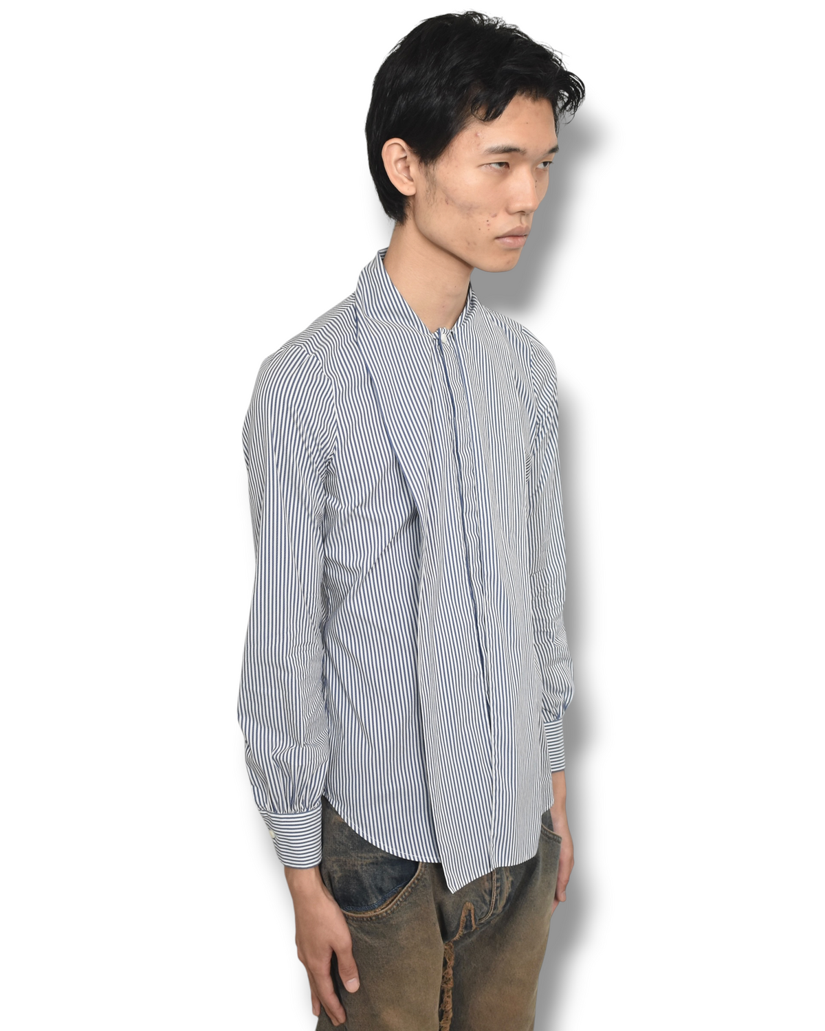DSQUARED2 long collar stripe shirt