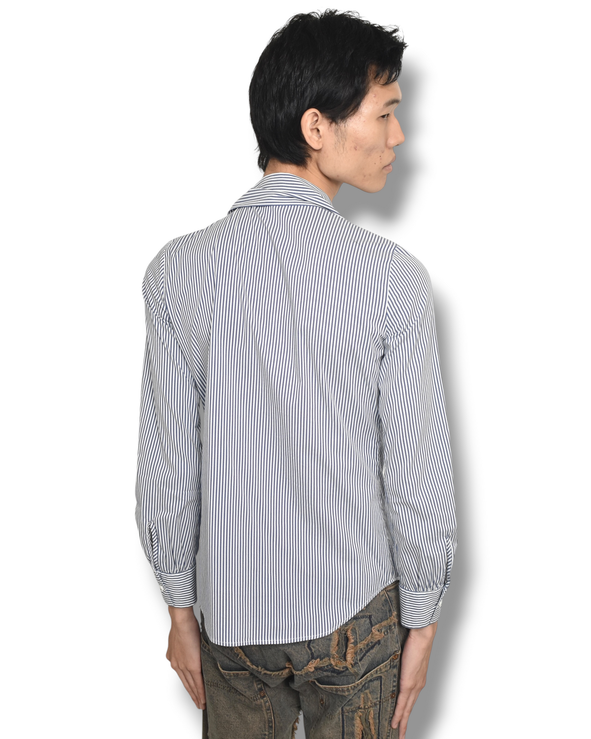 DSQUARED2 long collar stripe shirt