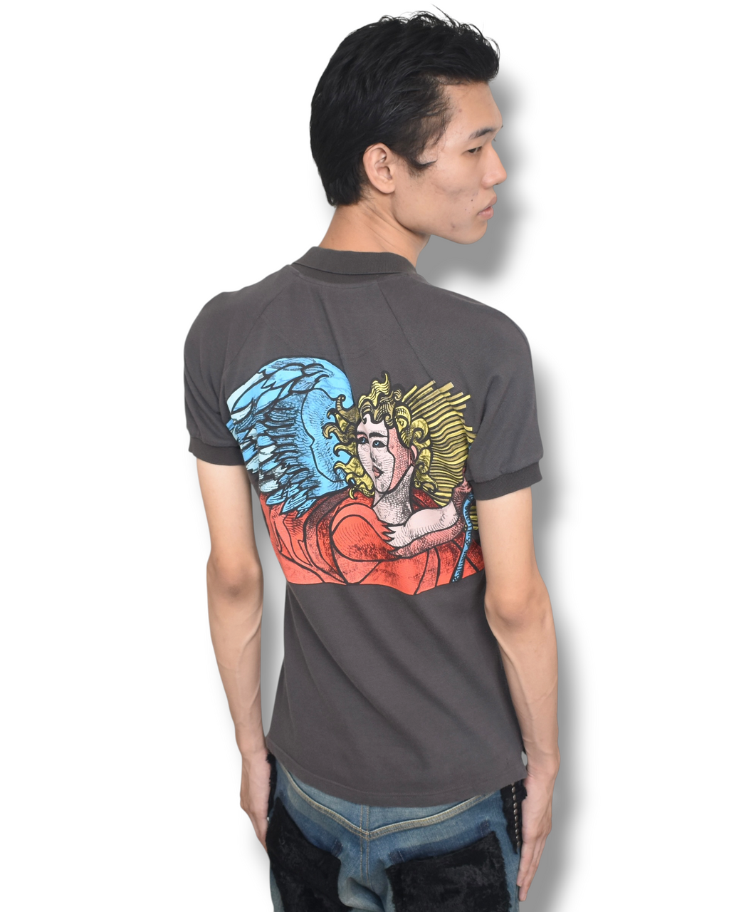 JOHN GALLIANO back graphic polo shirt