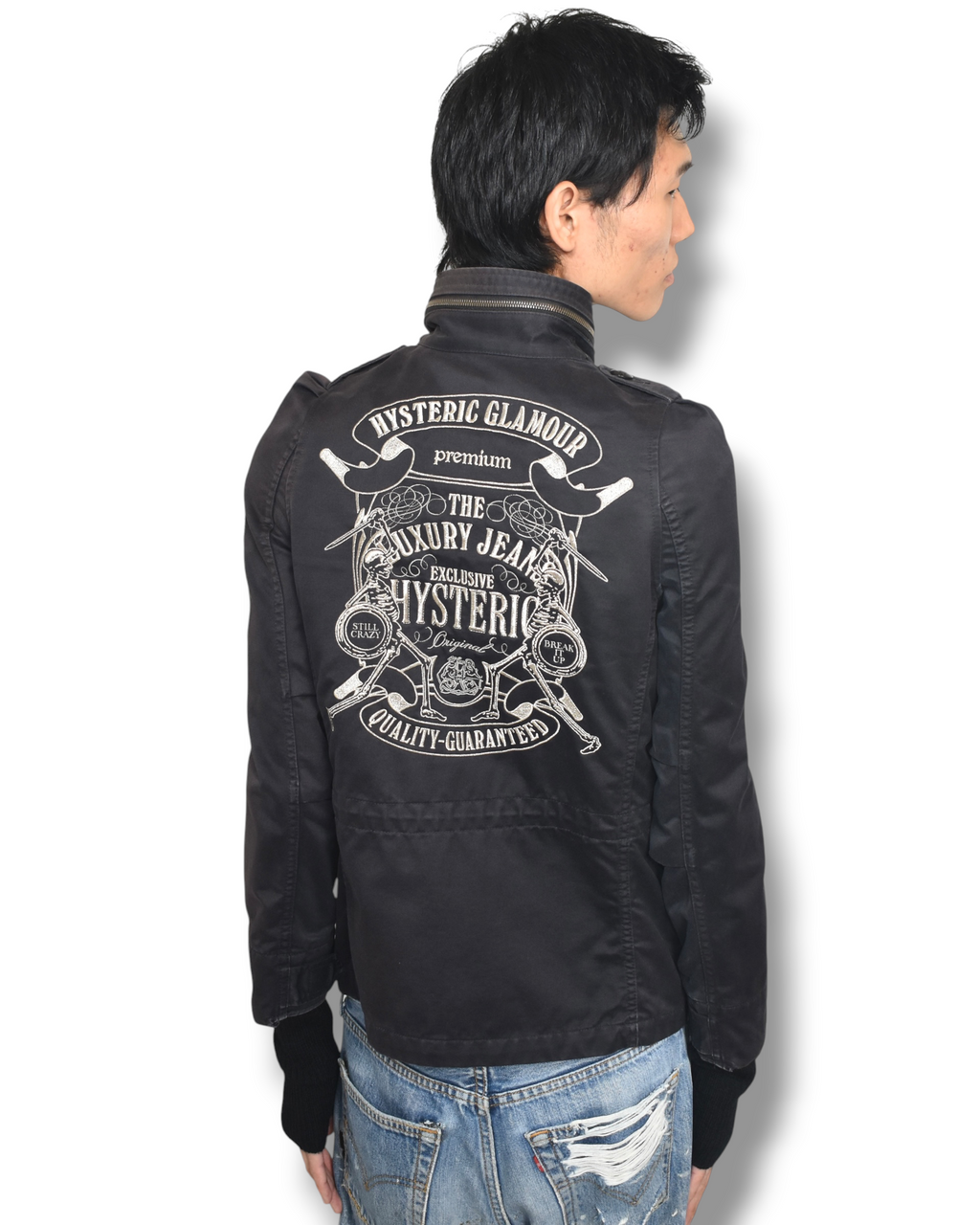 HYSTERIC GLAMOUR skull embroidery military blouson