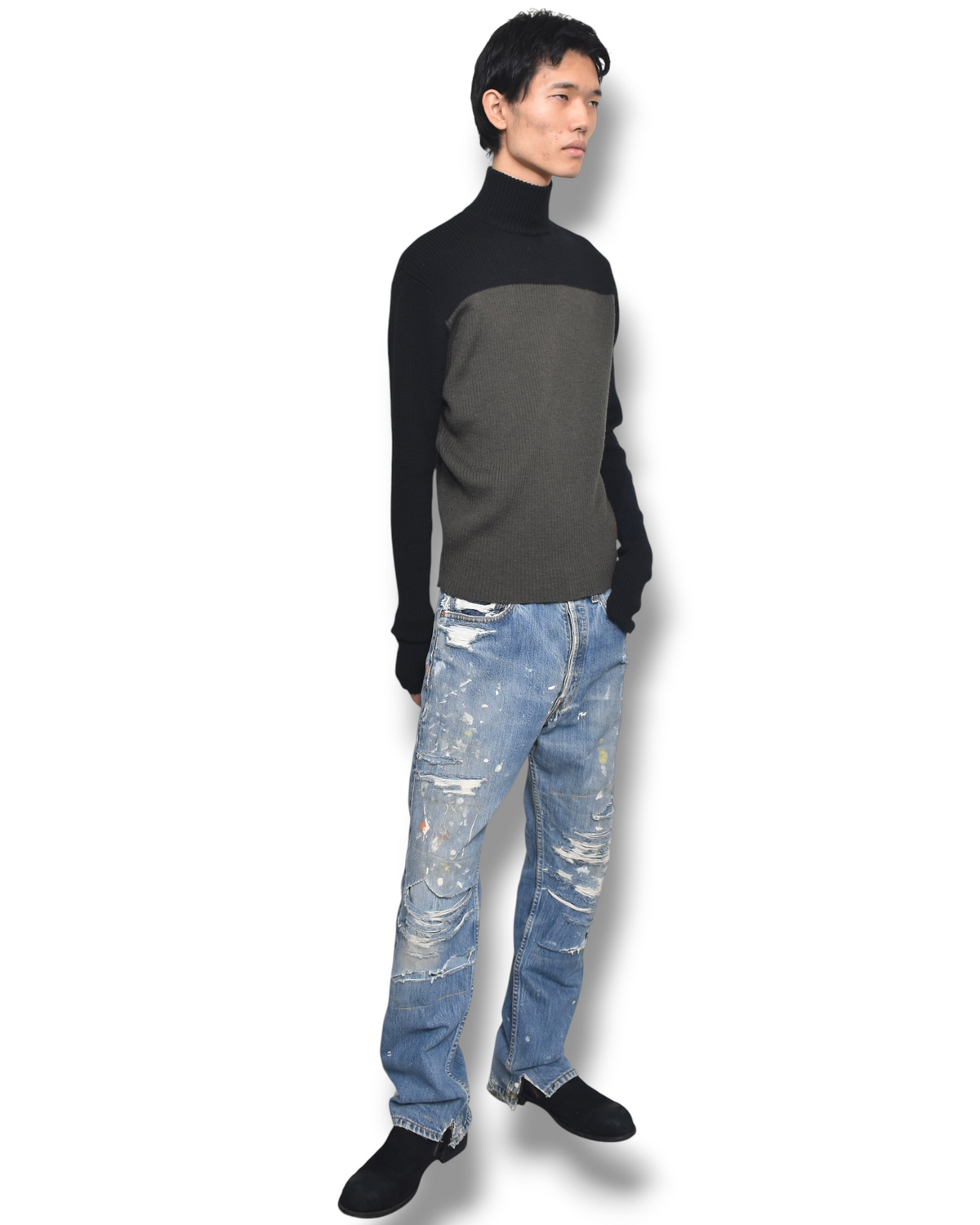 GAULTIER JEANS high neck knit top
