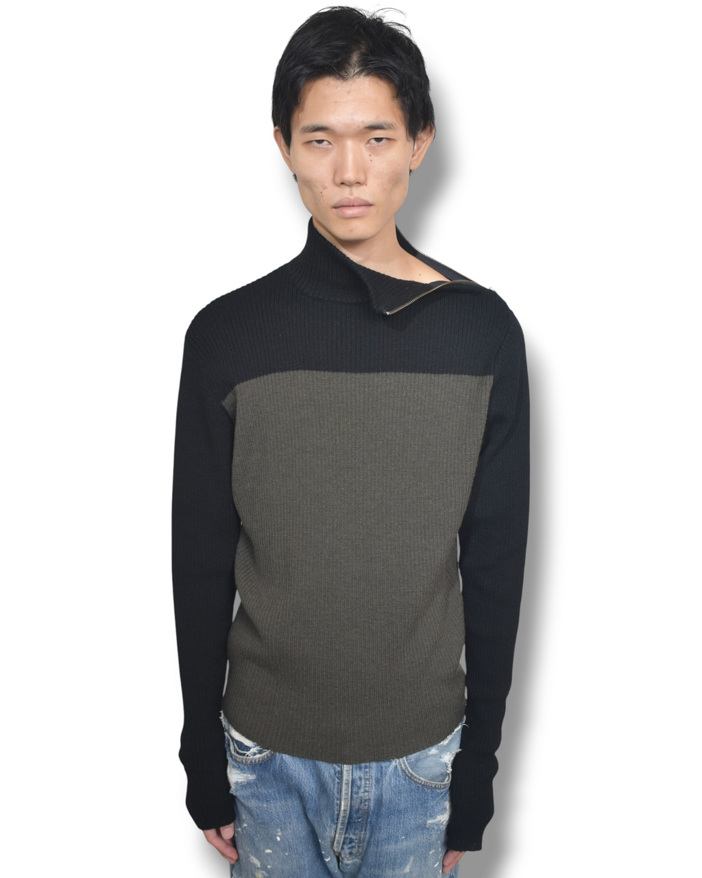 GAULTIER JEANS high neck knit top