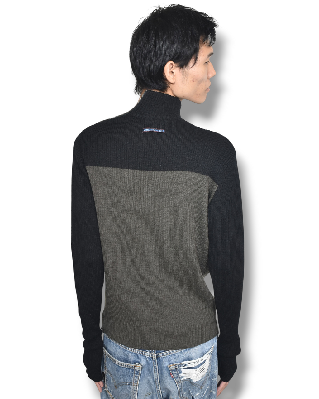 GAULTIER JEANS high neck knit top