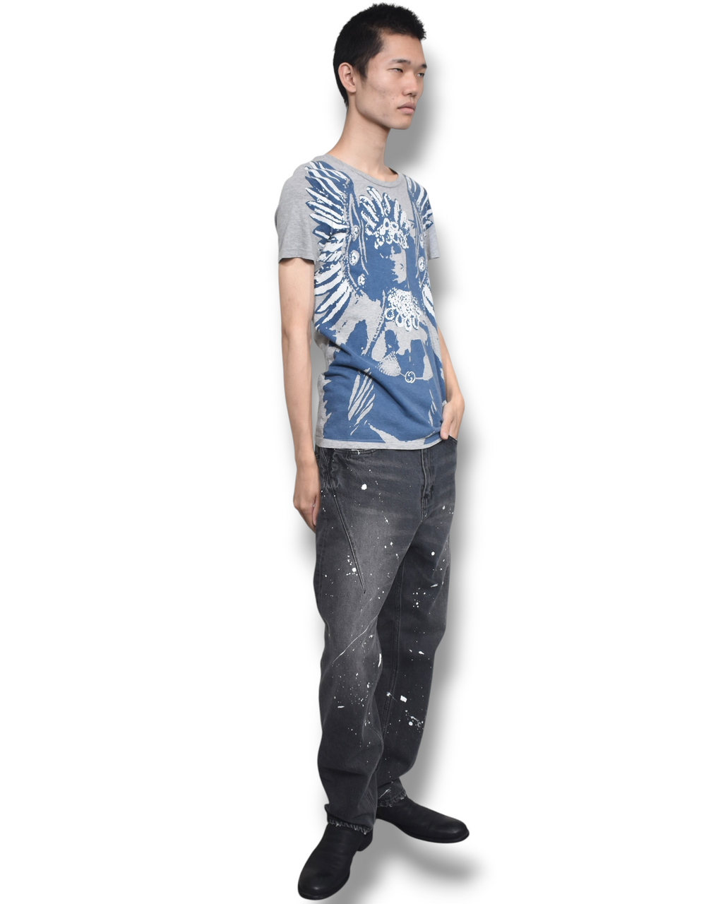 NUMBER NINE faded denim pants