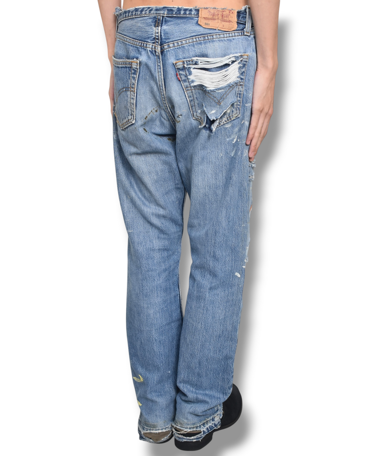 VINTI ANDREWS crashed denim pants