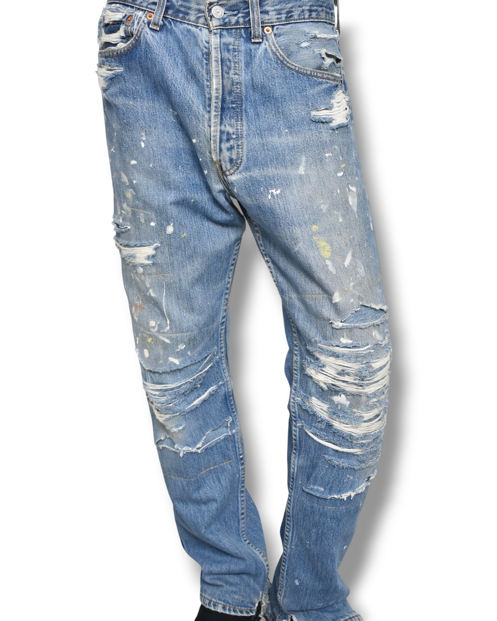 VINTI ANDREWS crashed denim pants