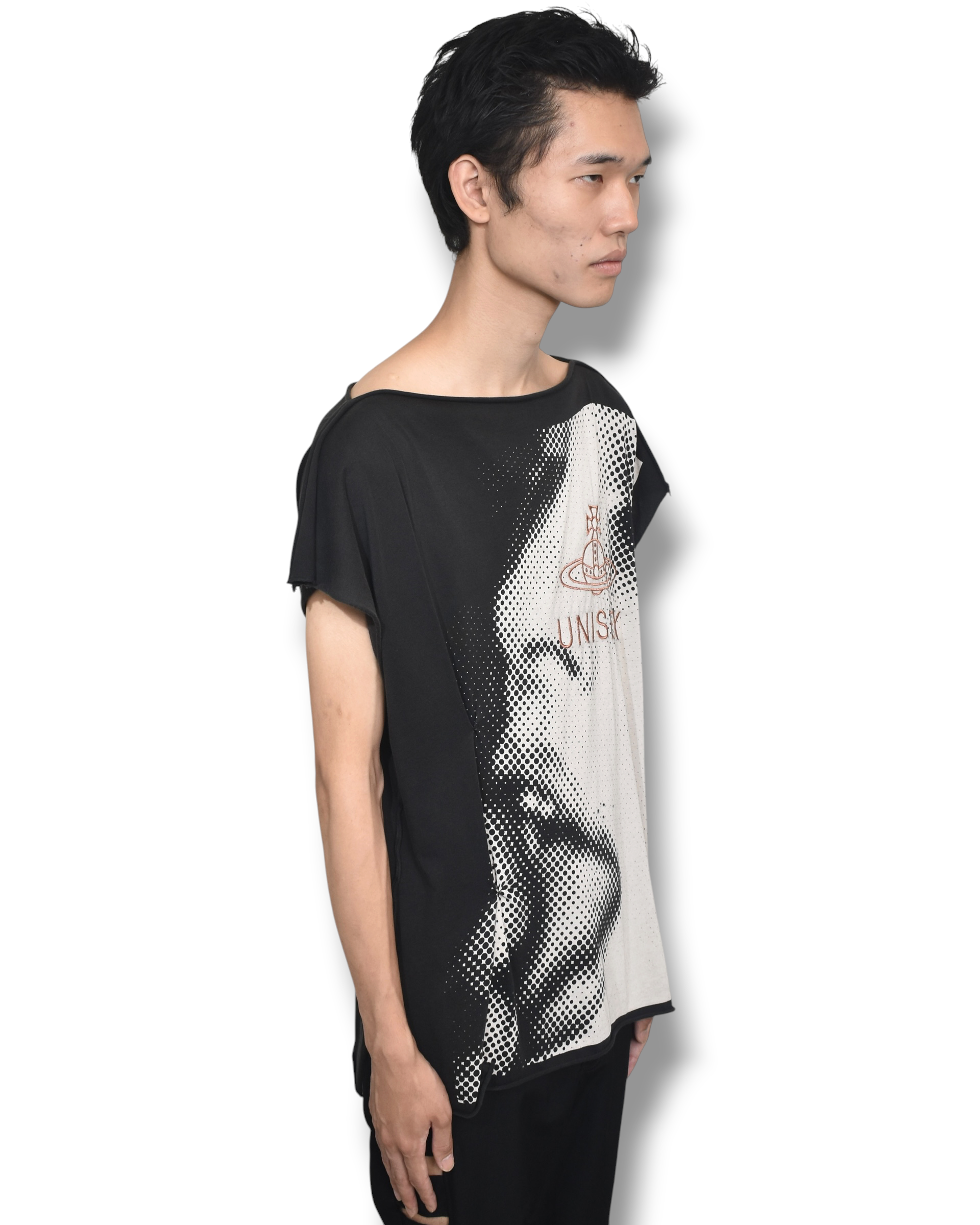WORLDS END face graphic T-shirt