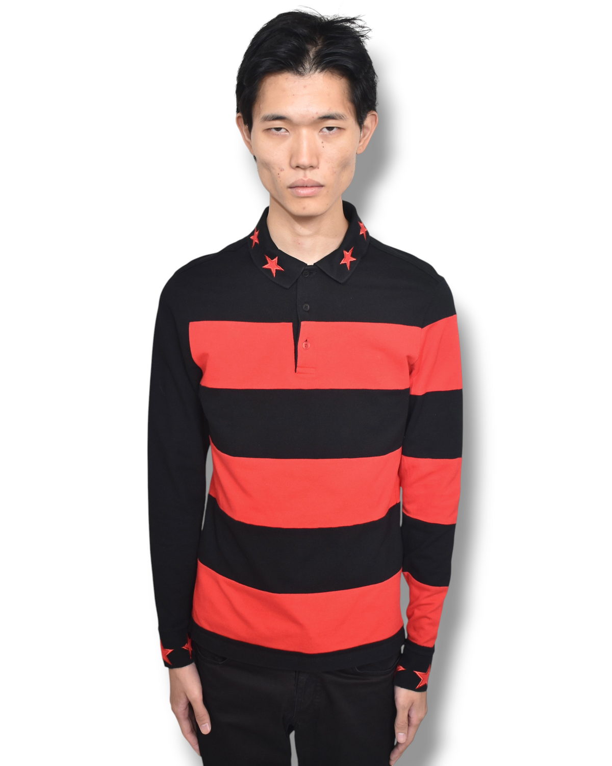 12aw GIVENCHY border shirt