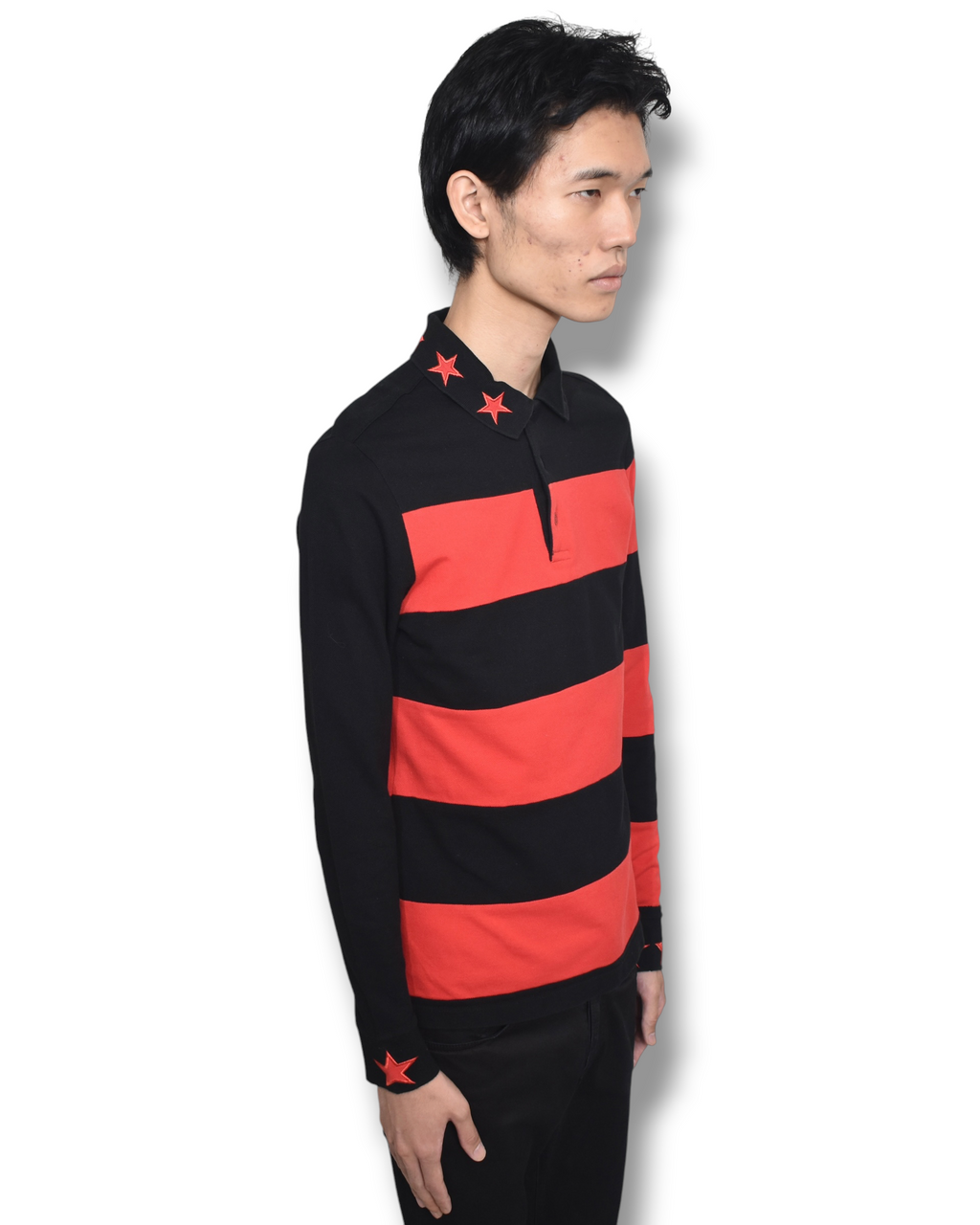 12aw GIVENCHY border shirt