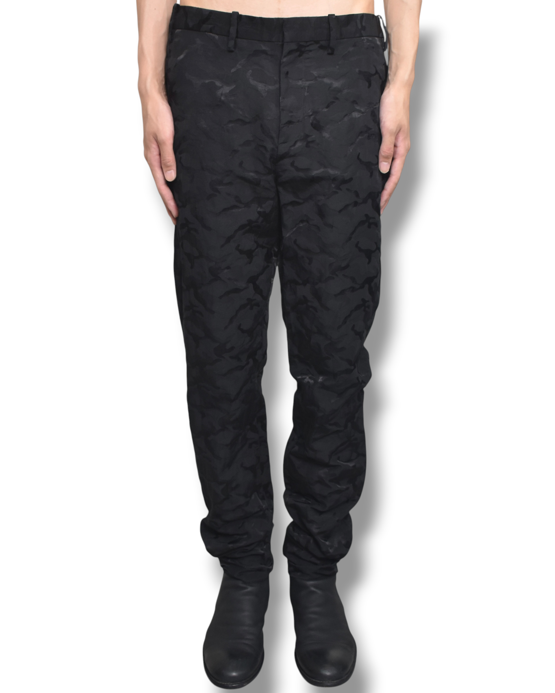 NEIL BARRETT dark camo slacks