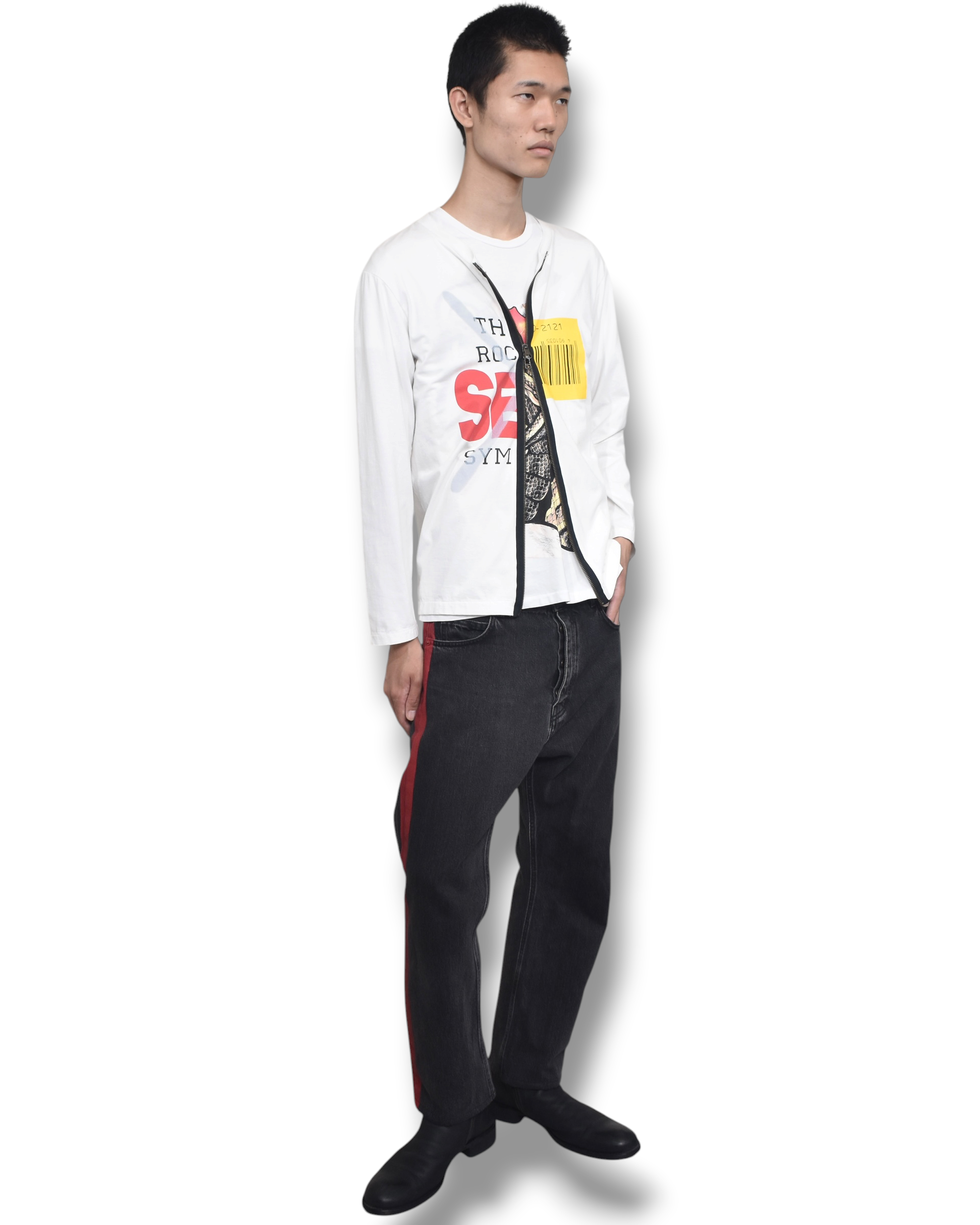 DOLCE&GABBANA zip docking long T-shirt