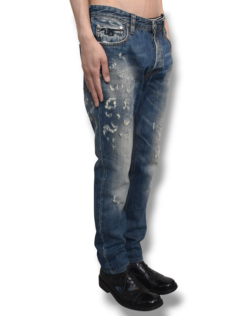 14aw JUST CAVALLI faded denim pants