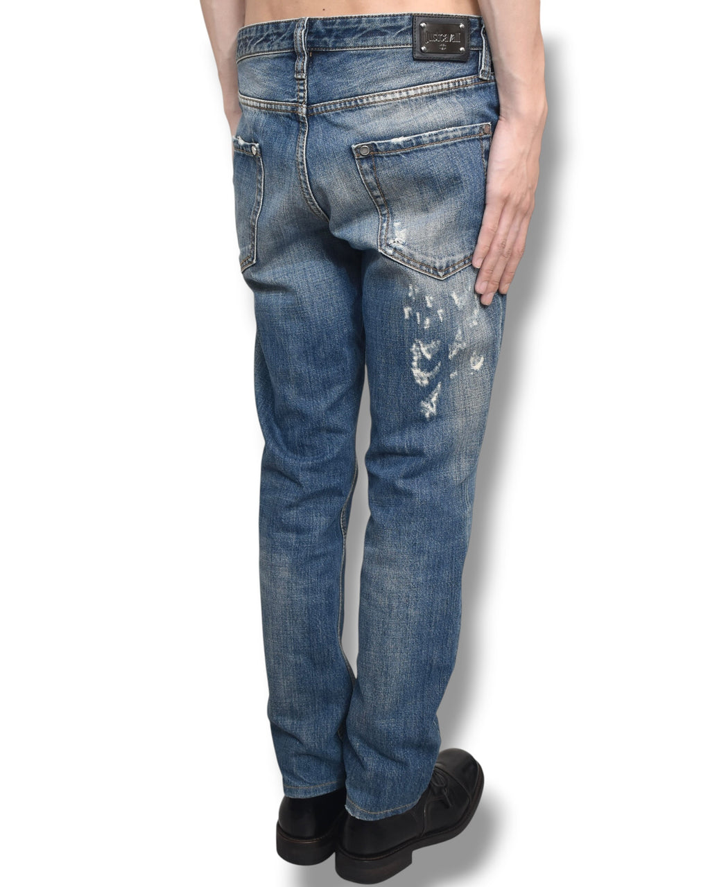 14aw JUST CAVALLI faded denim pants