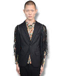 PHENOMENON fringe sleeve tailored jacket